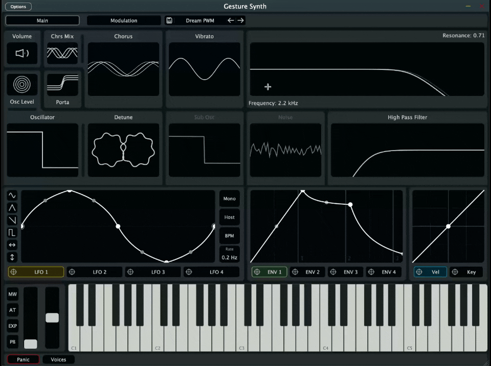 GestureSynth screenshot